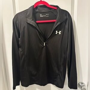 Black with white logo Under Armour thin pull over